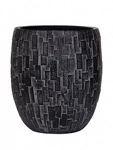 Кашпо Capi "Nature stone vase elegant hight black" (упаковка 6 шт.)
