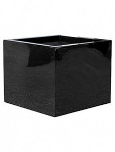 Кашпо Fiberstone fleur black xl