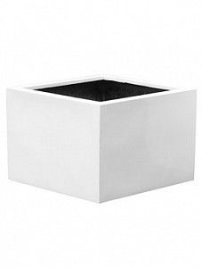 Кашпо Fiberstone glossy white jumbo middle high xxl