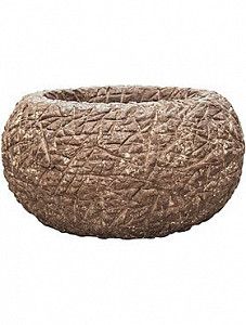 Кашпо Polystone coated kamelle bowl rock 30 см.