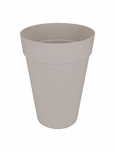 Кашпо Loft urban round high warm grey 56 см.