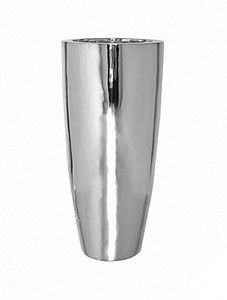 Кашпо Fiberstone platinum silver dax xl