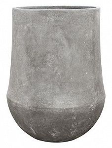 Кашпо Polystone coated plain darcy raw grey 72 см.
