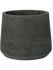 Кашпо Rough patt s black washed