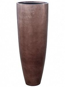 Кашпо Metallic silver leaf partner matt coffee (с техническим кашпо) D34 H90