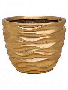 Кашпо Luxe lite glossy sea couple gold 26 см.