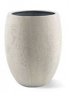 Кашпо Grigio tall balloon antique white-concrete 50 см.