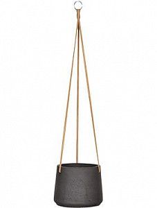 Подвесное кашпо Rough patt (hanging) l black washed