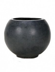 Кашпо Plain globe de luxe anthracite 50 см.