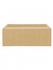 Кашпо Polystone plain cube natural 17 см.