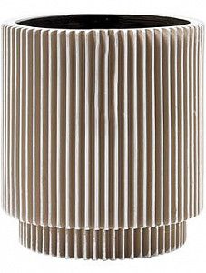 Кашпо Capi "Nature vase cylinder groove i ivory" (упаковка 6 шт.)