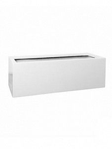 Кашпо Fiberstone glossy white jort m L150