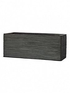 Кашпо Capi "Nature rectangle rib iii black"