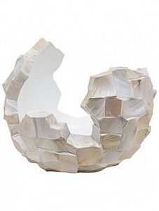 Кашпо Oceana pearl globe white 36 см.
