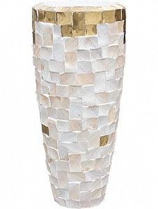 Кашпо Oceana pearl copper partner white yellow 90 см.