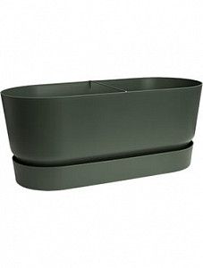 Кашпо Greenville terrace trough wheels leaf green L78