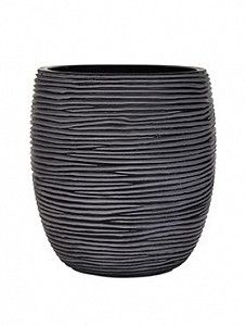 Кашпо Capi "Nature vase elegant high iii rib black" (упаковка 6 шт.)