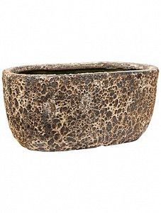Кашпо Lava oval relic rust metal (glazed inside) 19 см.