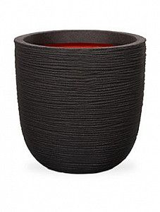 Кашпо Capi "Nature rib nl egg planter iii black"