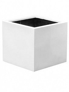 Кашпо Fiberstone glossy white jumbo without feet xl