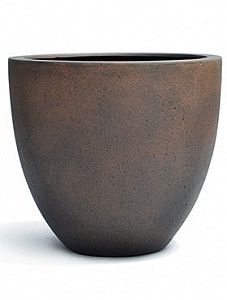 Кашпо Grigio egg pot rusty iron-concrete 36 см.