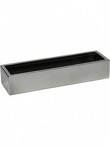 Кашпо Fiberstone platinum silver balcony slim low s