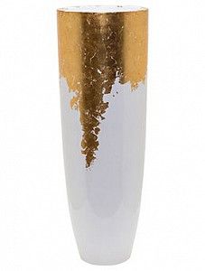 Кашпо Luxe lite glossy partner white-gold 115 см.