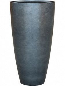Кашпо Metallic silver leaf partner matt ice blue (с техническим кашпо) D40 H75