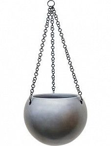 Подвесное кашпо Gradient hanging globe matt grey 19 см.