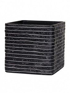Кашпо Capi "Nature row planter square iv black" (упаковка 4 шт.)
