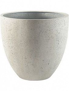Кашпо Grigio egg pot antique white-concrete 36 см.