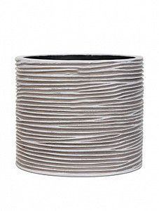 Кашпо Capi "Nature vase cylinder ii rib ivory" (упаковка 4 шт.)