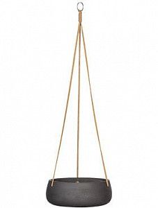 Подвесное кашпо Rough eileen (hanging) s black washed