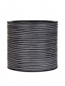 Кашпо Capi "Nature vase cylinder iii rib black" (упаковка 3 шт.)