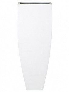 Кашпо Fiberstone glossy white ace 116