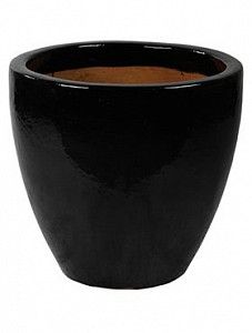 Кашпо Plain couple black shiny 67 см