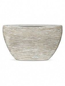 Кашпо Capi "Nature planter oval high rib ivory"