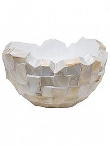 Кашпо Oceana pearl bowl white 24 см.