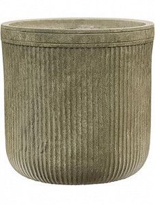 Кашпо Vertical rib cylinder green 31 см.