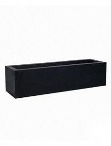Кашпо Fiberstone jort black low s