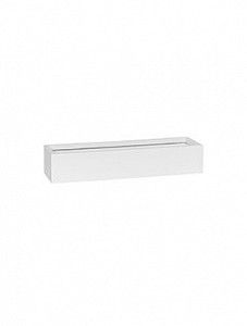 Кашпо Fiberstone matt white balcony slim low s