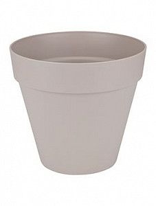 Кашпо Loft urban round with wheels warm grey 53 см.