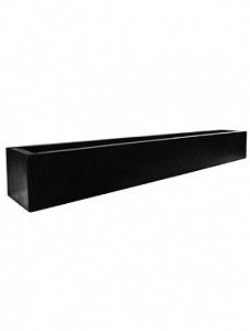 Кашпо Fiberstone jort low black m