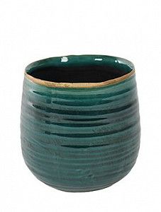 Кашпо Indoor pottery pot iris turqoise 12 см. (упаковка 6 шт.)