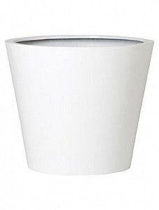 Кашпо Fiberstone glossy white bucket m