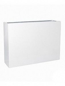 Кашпо Fiberstone glossy white jort slim l