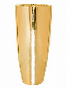 Кашпо Fiberstone platinum glossy gold dax xl