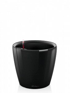 Кашпо Lechuza Classico LS черный лакированный 33 см.