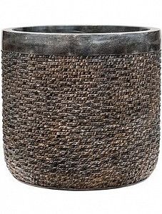 Кашпо Luxe lite universe layer cylinder bronze 38 см.