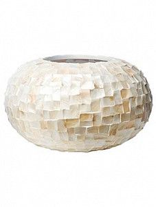 Кашпо Oceana pearl globe white 50 см.